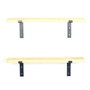 Hanah Home Lam001 Estantería de Pared de Madera y Metal Negro y Nogal